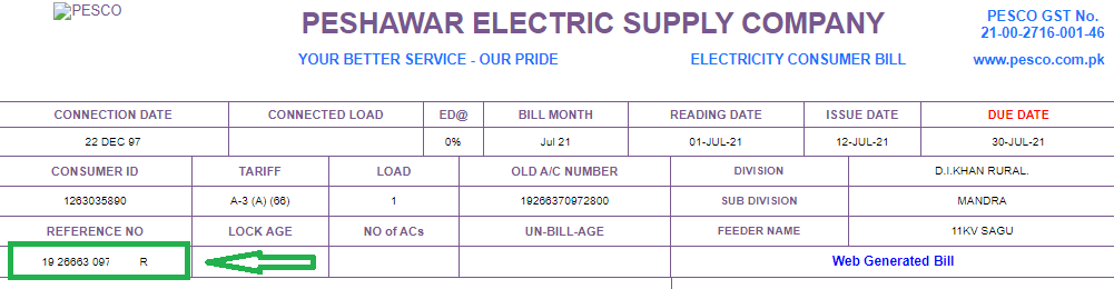 pesco online bill check
